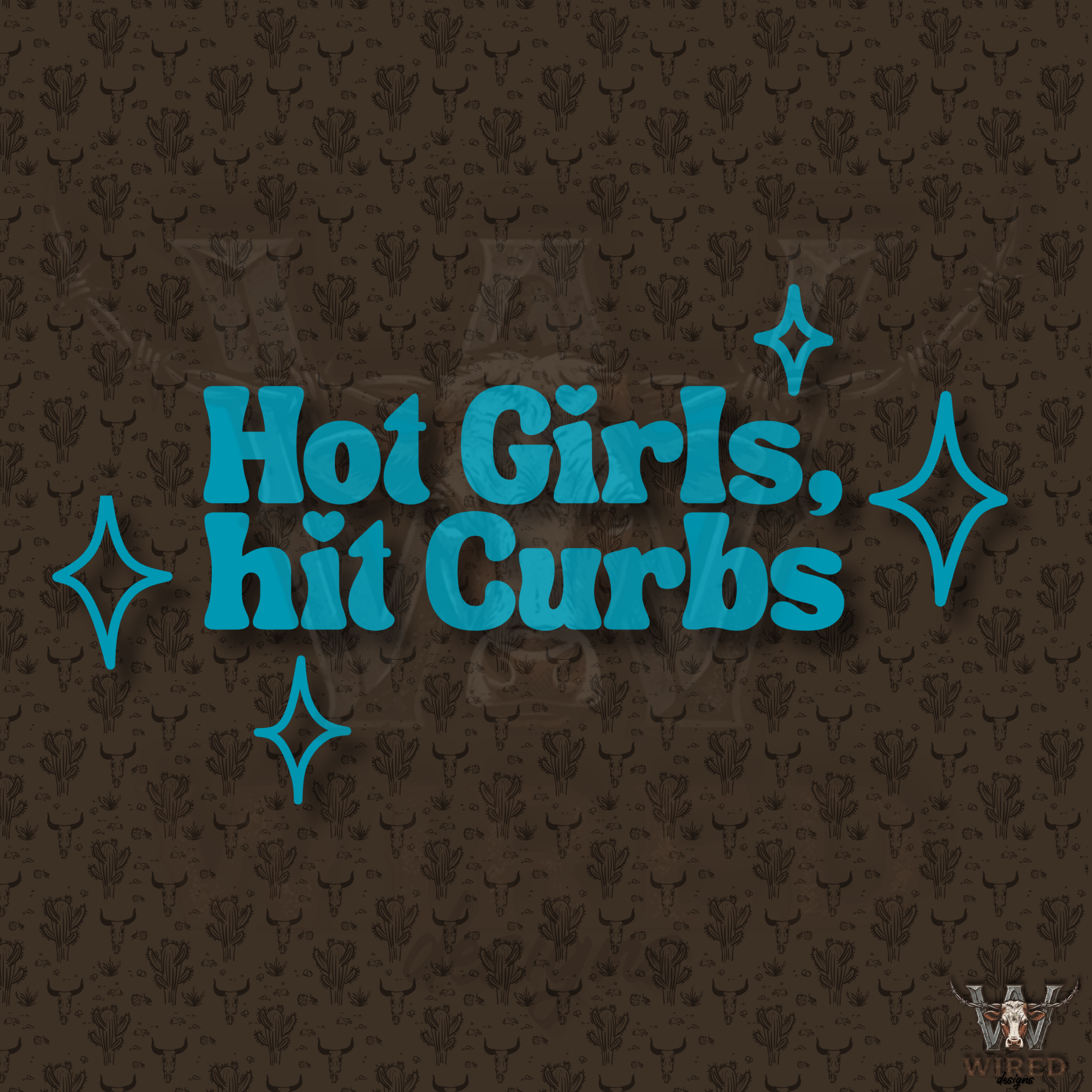 "Hot Girls Hit Curbs" Vinyl Decal