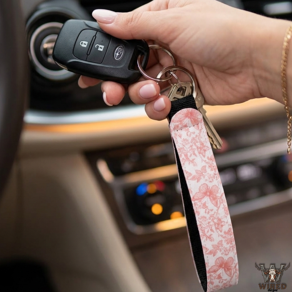 Custom Sublimation Wristlet Keyring