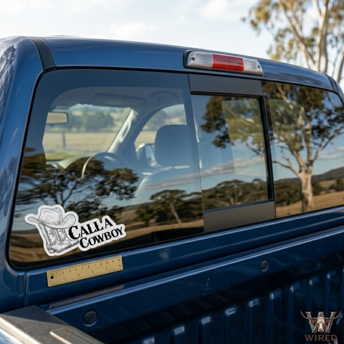 "Call a Cowboy" Western Decal