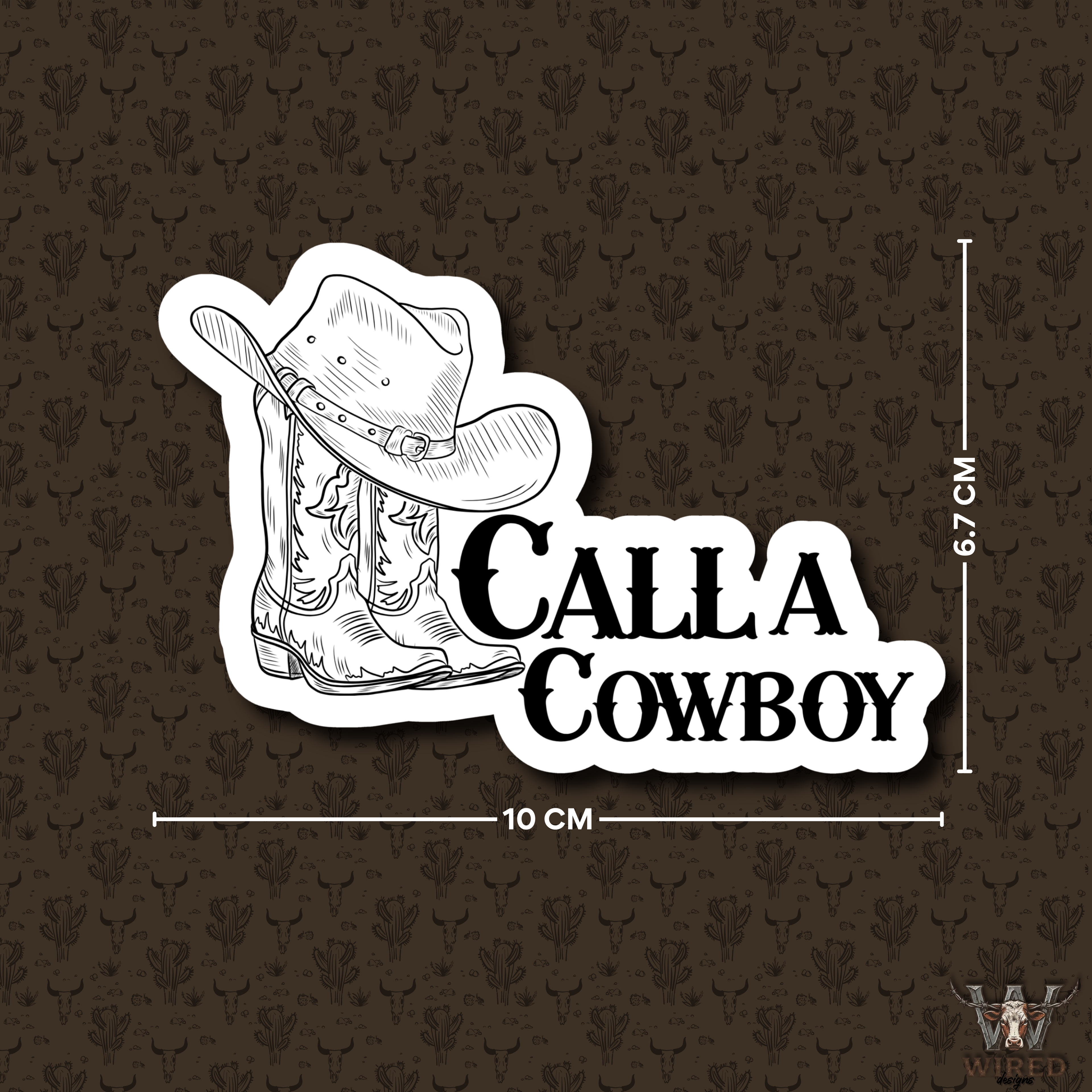 "Call a Cowboy" Western Decal