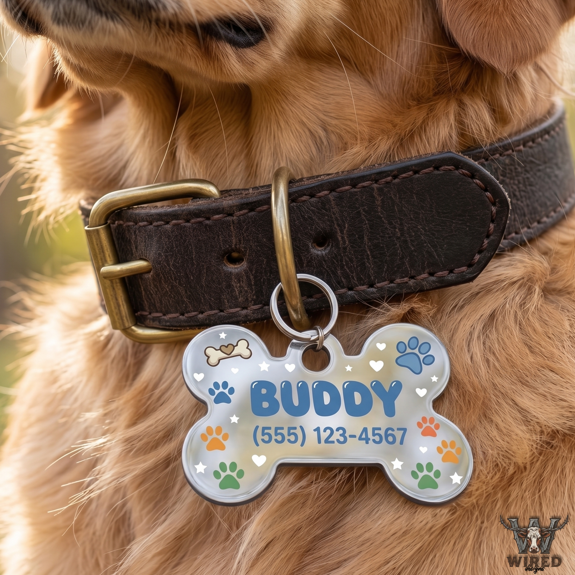 Custom Bone Pet Tag