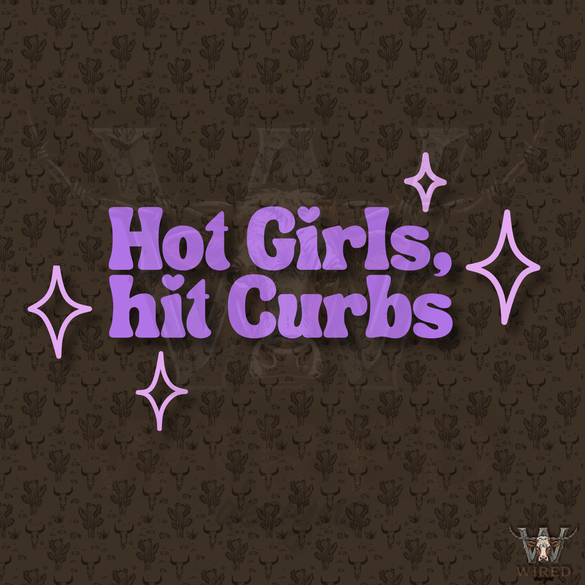 "Hot Girls Hit Curbs" Vinyl Decal