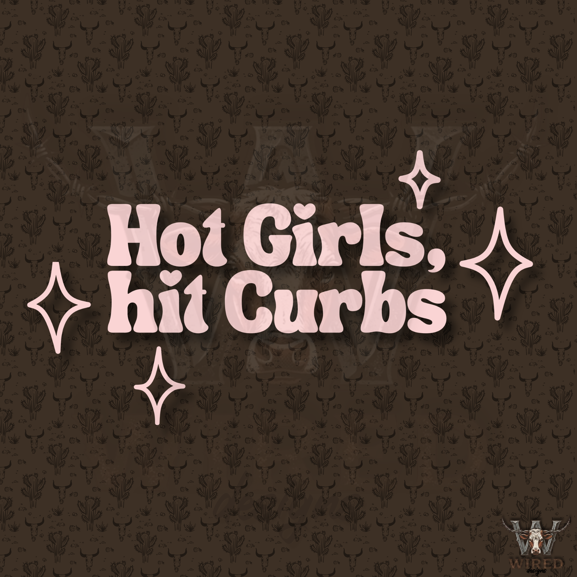 "Hot Girls Hit Curbs" Vinyl Decal