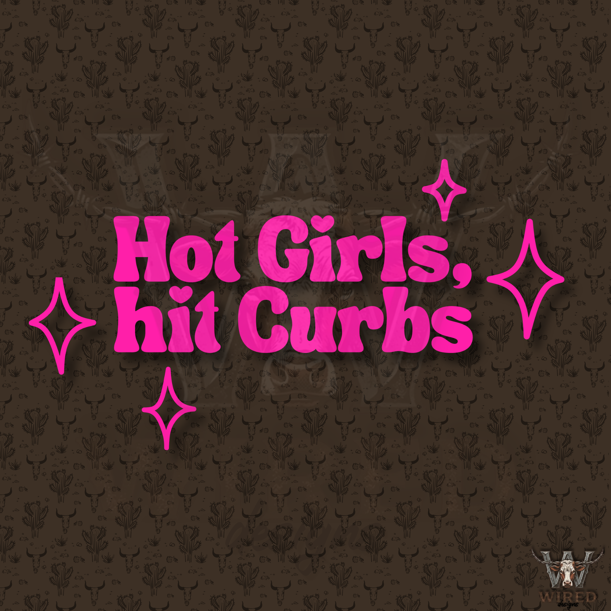 "Hot Girls Hit Curbs" Vinyl Decal