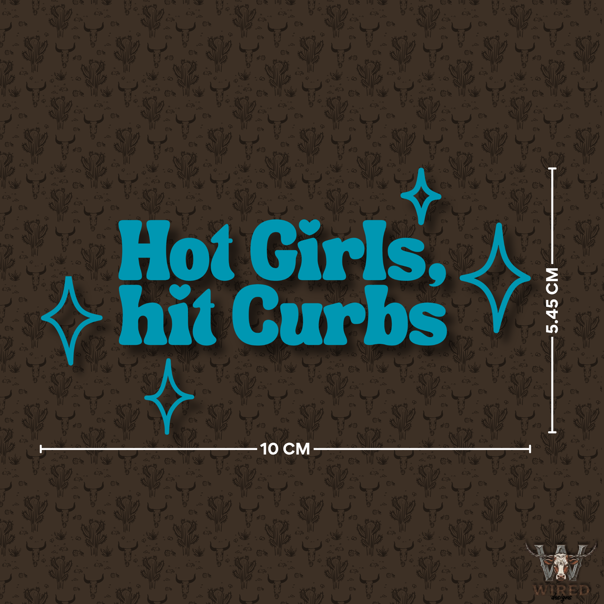 "Hot Girls Hit Curbs" Vinyl Decal