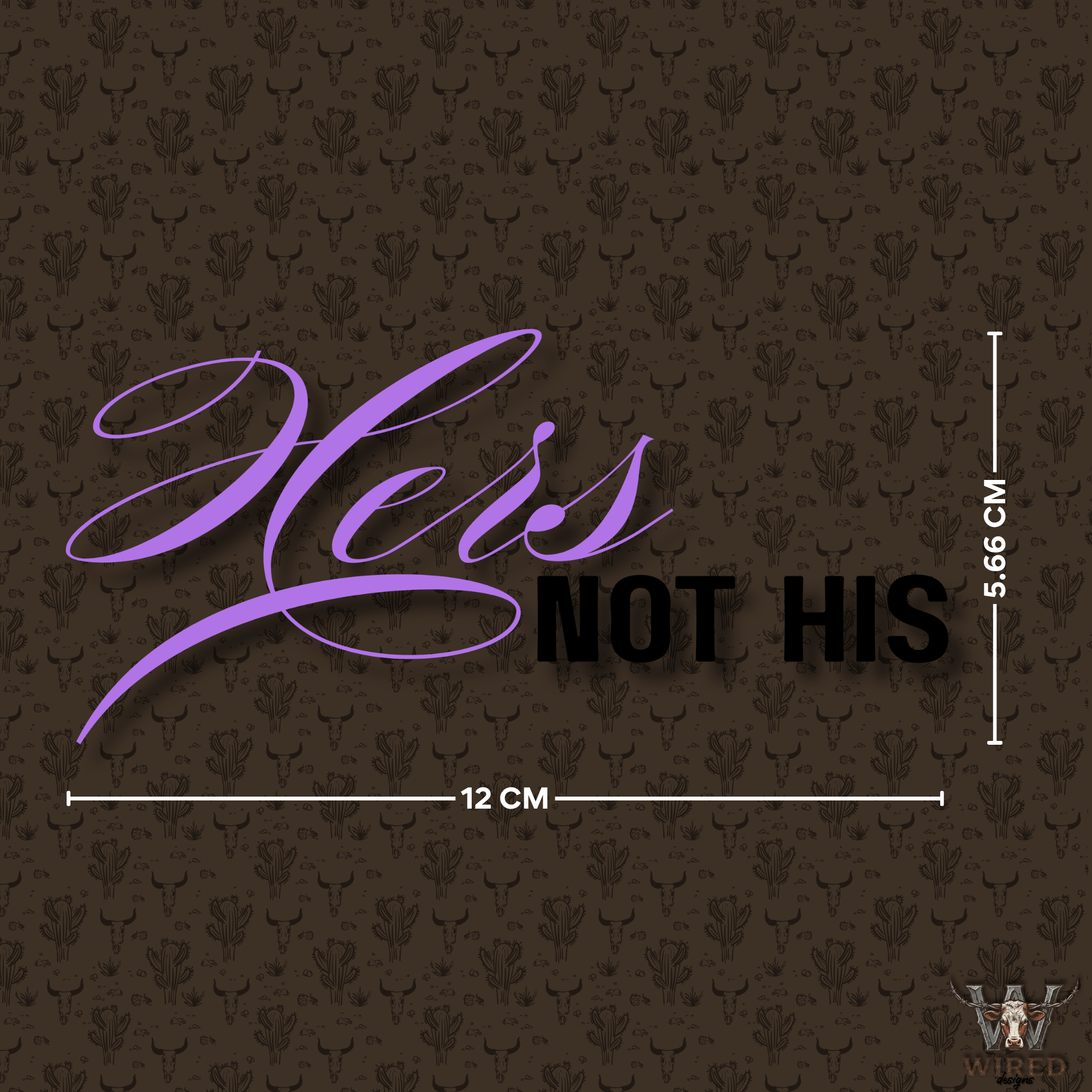 "Hers Not His " Vinyl Decal