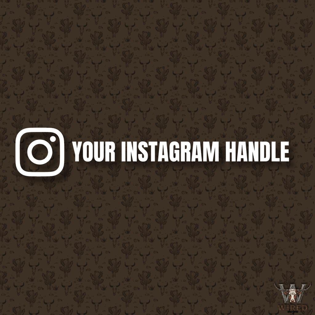 Custom Instagram Handle Social Decal