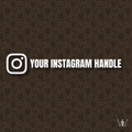 Custom Instagram Handle Social Decal
