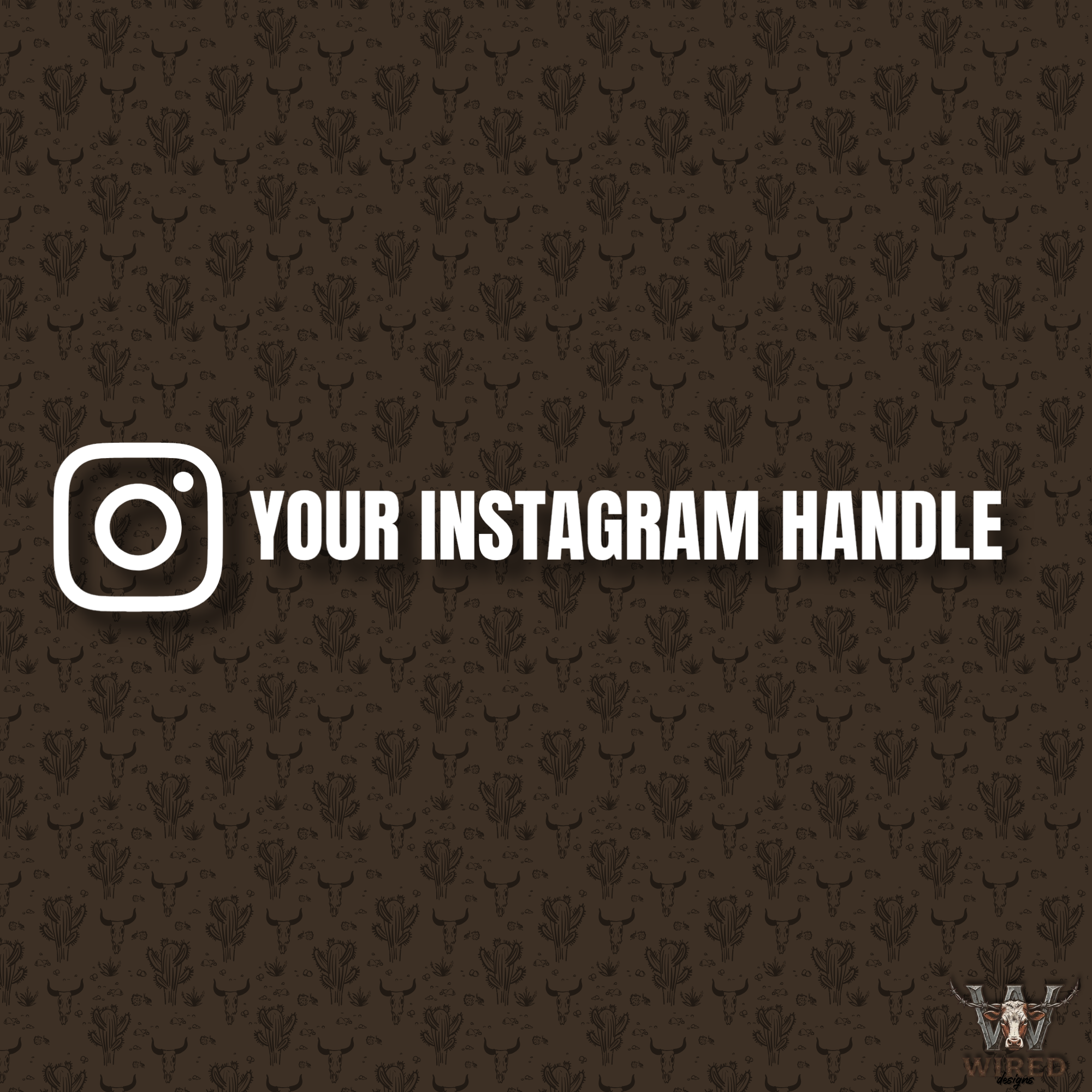 Custom Instagram Handle Social Decal