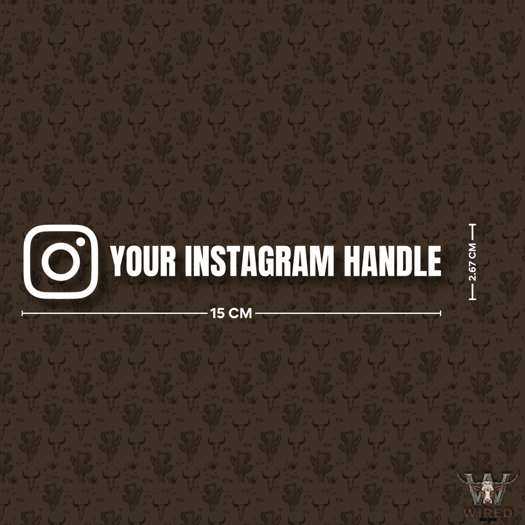 Custom Instagram Handle Social Decal