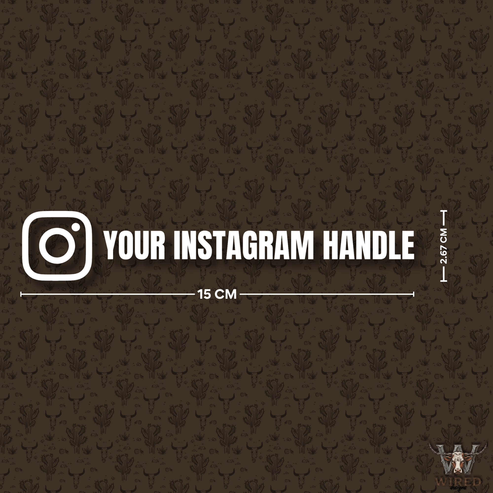 Custom Instagram Handle Social Decal