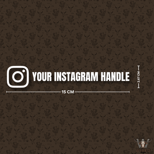 Custom Instagram Handle Social Decal