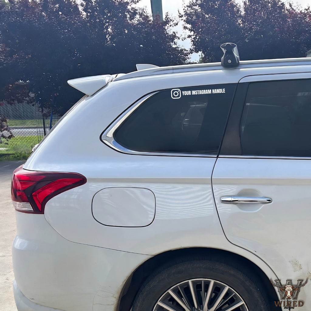 Custom Instagram Handle Social Decal