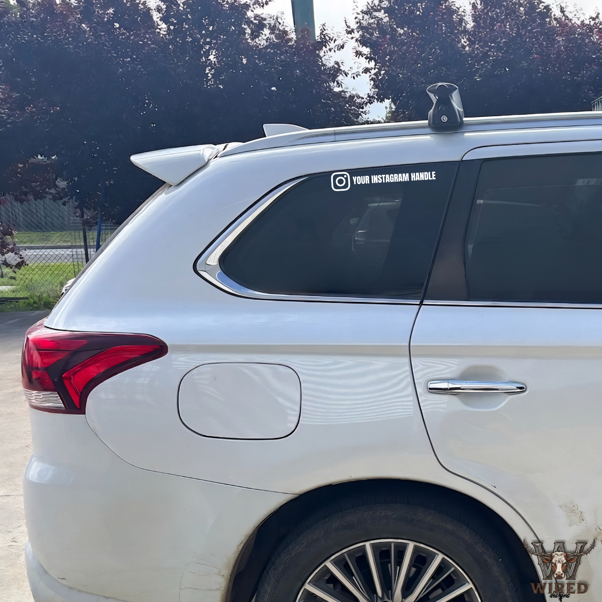 Custom Instagram Handle Social Decal