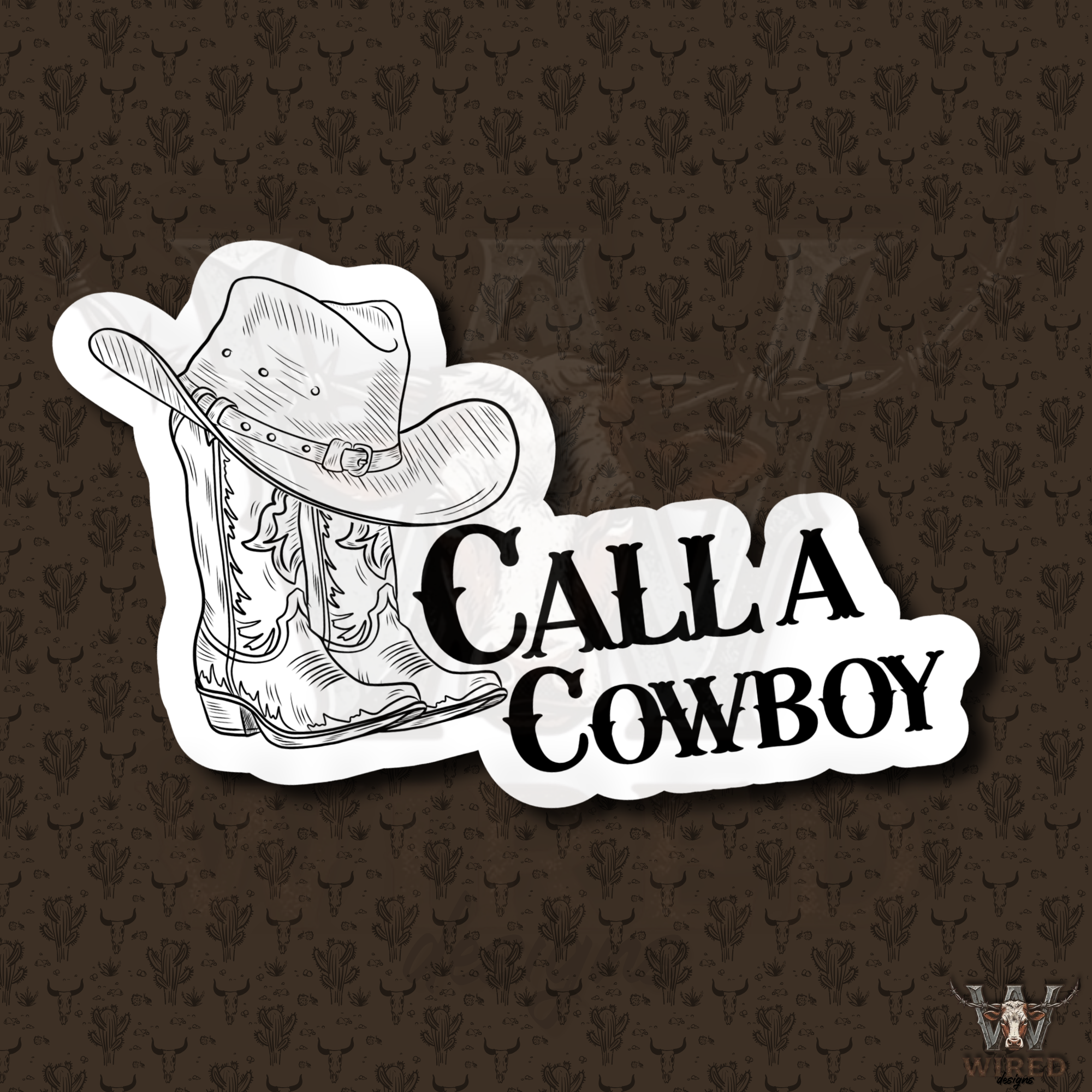 "Call a Cowboy" Western Decal