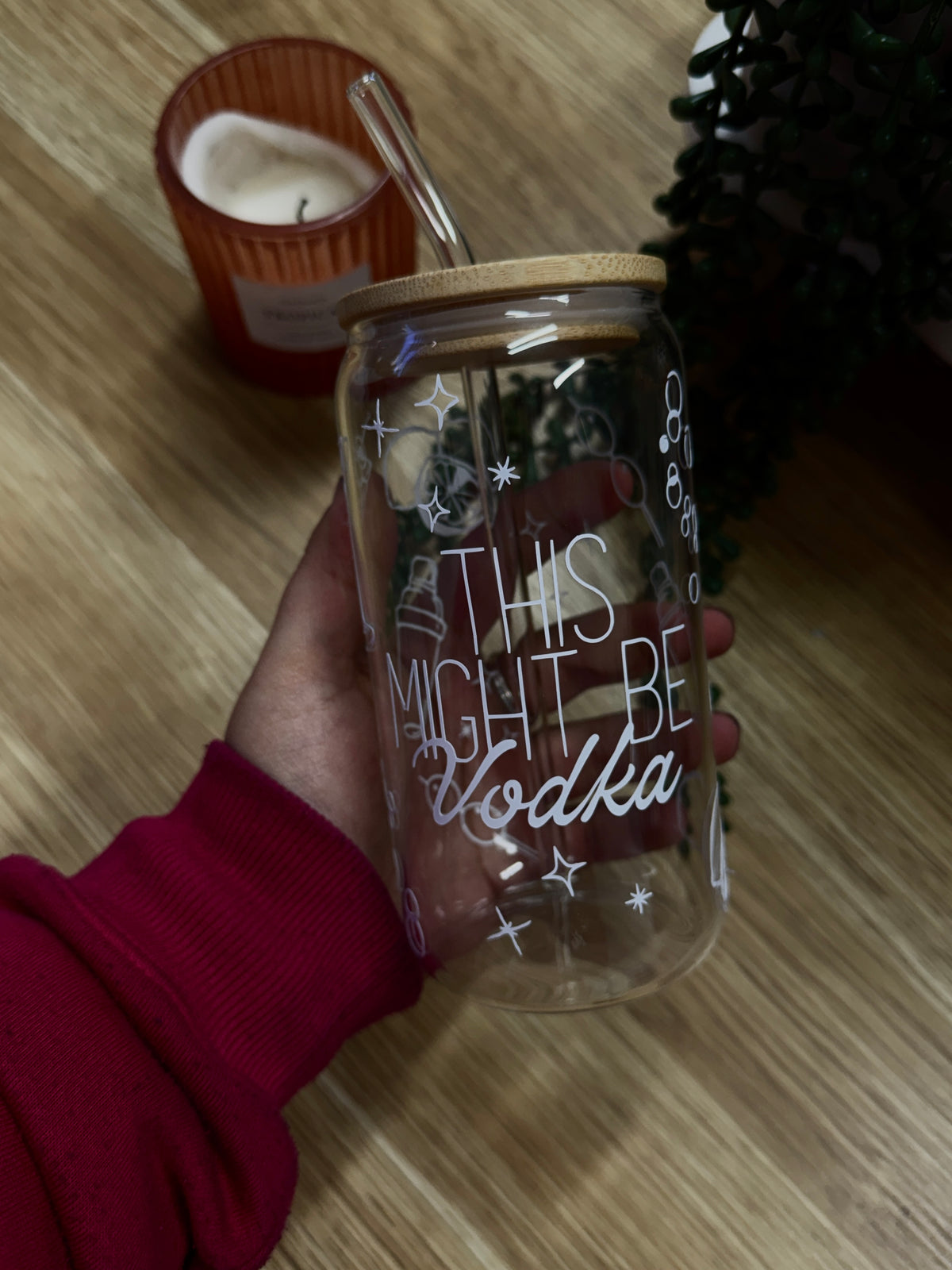 "This Might Be Vodka" Glass Tumbler – 16oz / 473ml