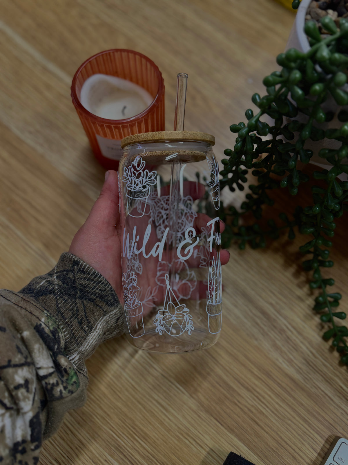 "Wild & Free" Glass Tumbler – 16oz / 473ml (Copy)