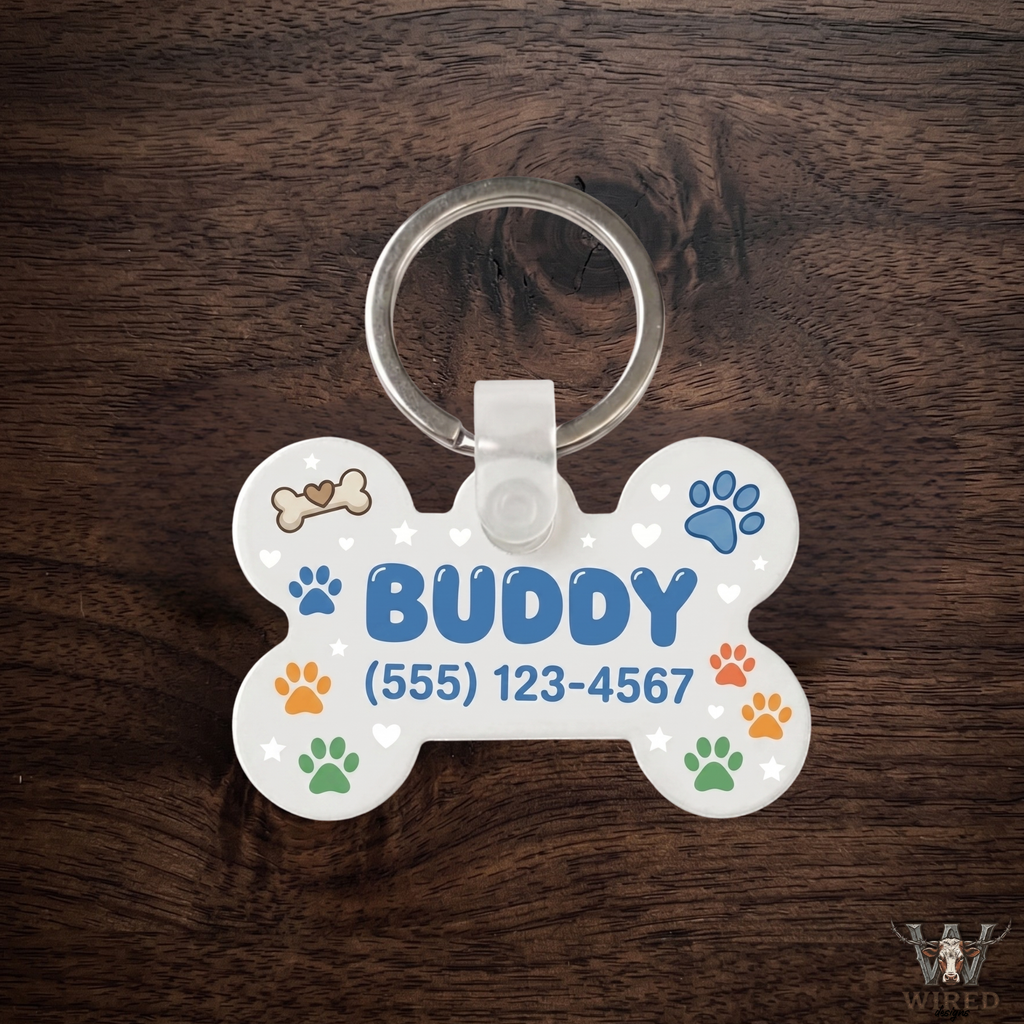 Custom Bone Pet Tag